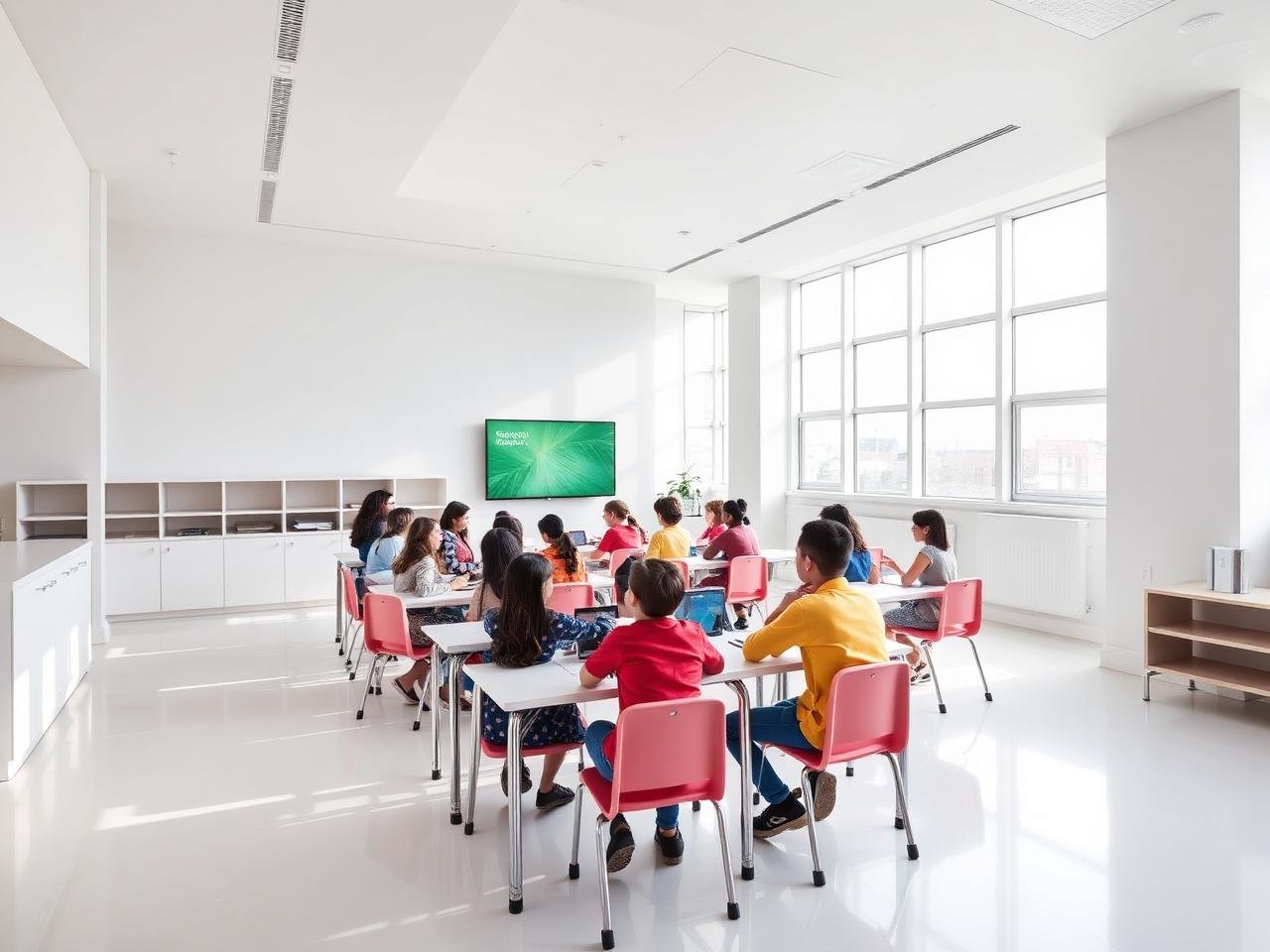 Smart classroom at SkillOTech Global School